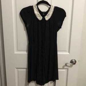 Black button down romper